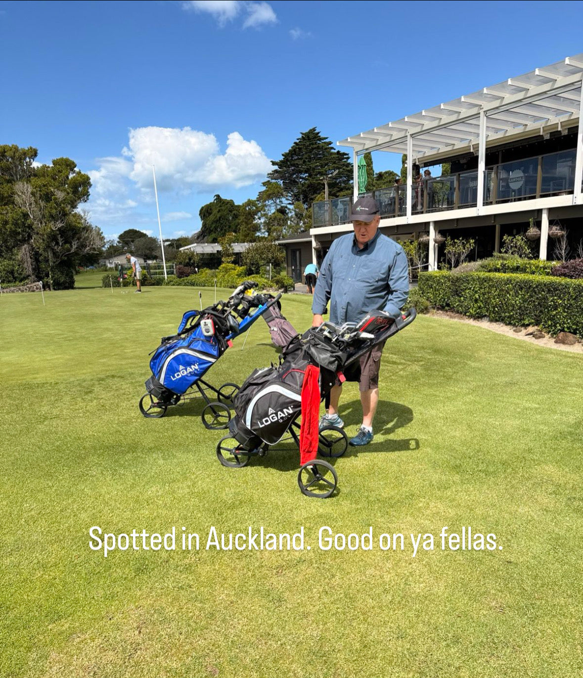Love getting pictures from golfers with their Logan Golf Bags